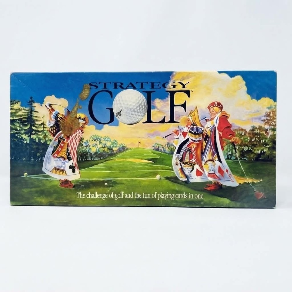 Vintage Strategy Golf Board Game Complete Card Deck Scorecards Tees Boxed Lot
